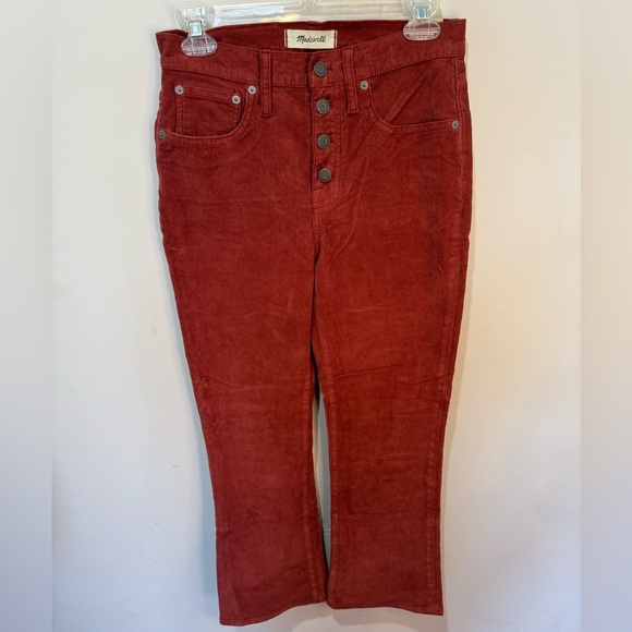 Madewell‎ Cali Denim Boot Corduroy NWT Sz 26 Canterbury Red - Picture 2 of 9